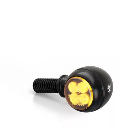 Stop Highsider Circula-S LED cu semnalizare 3 în 1, negru mat, dispersor fumuriu (pereche)