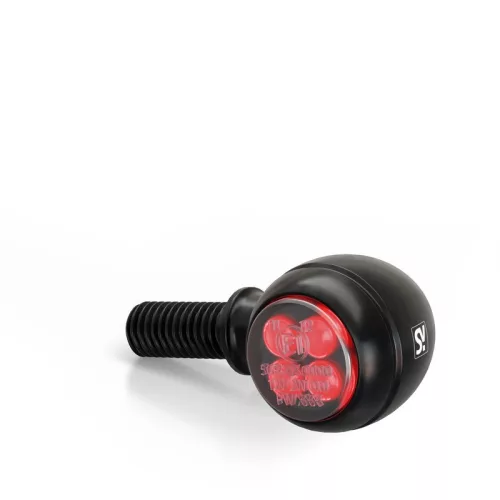 Stop Highsider Circula-S LED cu semnalizare 3 în 1, negru mat, dispersor fumuriu (pereche)