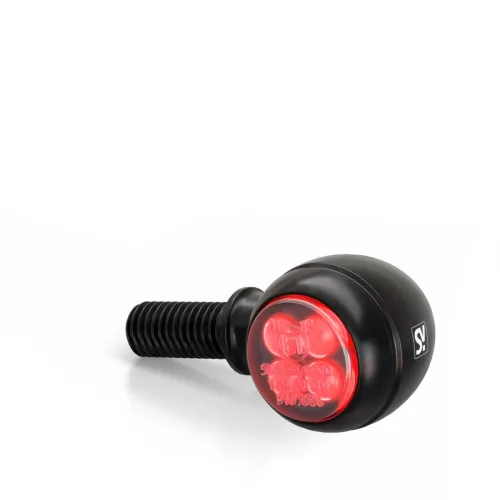 Stop Highsider Circula-S LED cu semnalizare 3 în 1, negru mat, dispersor fumuriu (pereche)