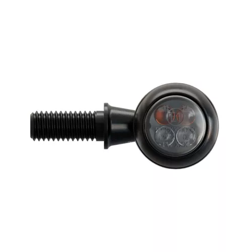 Stop Highsider Circula-S LED cu semnalizare 3 în 1, negru mat, dispersor fumuriu (pereche)