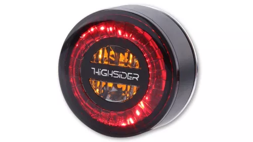 Stop Highsider Rocket modul LED cu semnalizare 3 în 1, negru/fumuriu, omologat E (pereche)