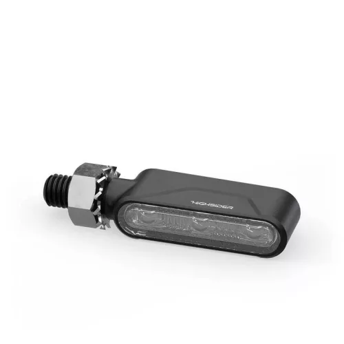Stop Highsider Ventura-Trek LED cu semnalizare 3 în 1, negru mat, dispersor fumuriu (pereche)