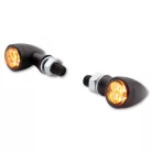 Stop Highsider Sixteen Bullet LED cu semnalizare 3 în 1, negru/fumuriu, omologat E (pereche)