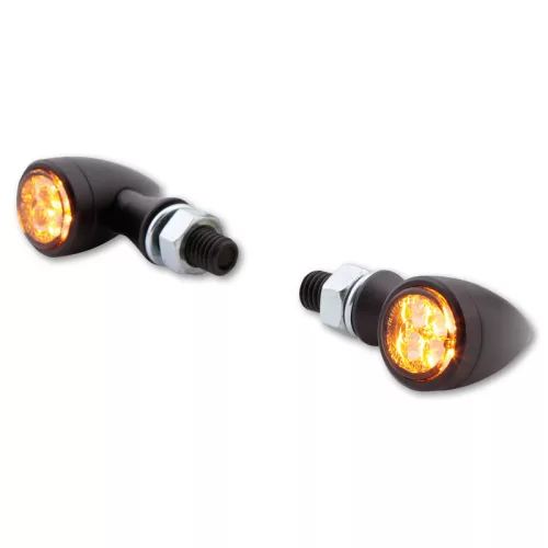 Stop Highsider Sixteen Bullet LED cu semnalizare 3 în 1, negru/fumuriu, omologat E (pereche)