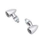 Stop Highsider Sixteen Bullet LED cu semnalizare 3 în 1, crom/fumuriu, omologat E (pereche)