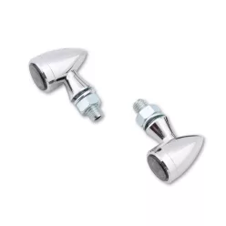   Stop Highsider Sixteen Bullet LED cu semnalizare 3 în 1, crom/fumuriu, omologat E (pereche)