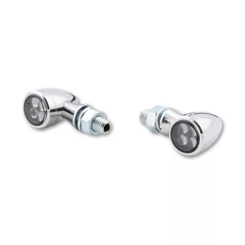Stop Highsider Sixteen Bullet LED cu semnalizare 3 în 1, crom/fumuriu, omologat E (pereche)