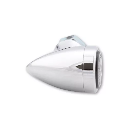 Stop Highsider Sixteen Bullet LED cu semnalizare 3 în 1, crom/fumuriu, omologat E (pereche)