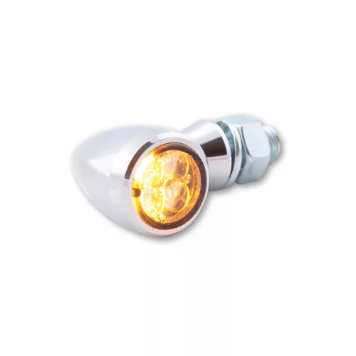 Stop Highsider Sixteen Bullet LED cu semnalizare 3 în 1, crom/fumuriu, omologat E (pereche)
