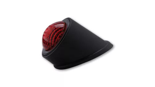 Stop Highsider Old School tip 1 LED, negru, dispersor roșu, omologat E (bucată)