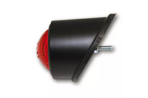Stop Highsider Old School tip 1 LED, negru, dispersor roșu, omologat E (bucată)