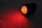 Stop Highsider Old School tip 1 LED, negru, dispersor roșu, omologat E (bucată)
