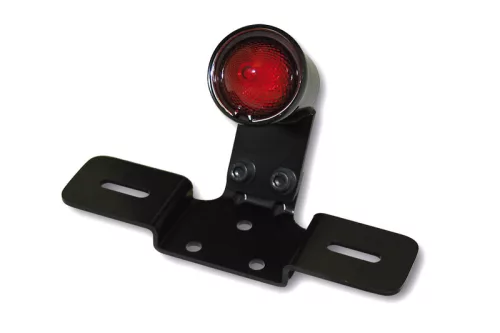 Stop Highsider Old School tip 3 LED cu suport număr, negru, omologat E (bucată)