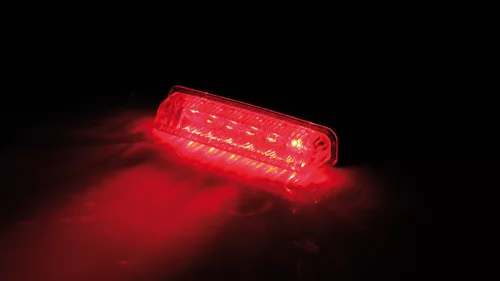 Stop Highsider Mini LED, negru, dispersor transparent, omologat E (bucată)