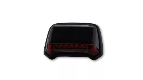 Stop Highsider LED pentru montaj pe aripă, negru, dispersor roșu, omologat E (bucată)
