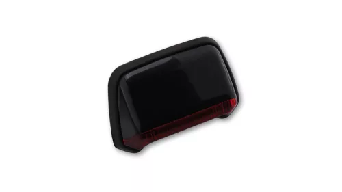 Stop Highsider LED pentru montaj pe aripă, negru, dispersor roșu, omologat E (bucată)