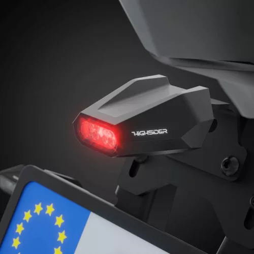 Stop Highsider Split-V LED, negru/translucid, omologat E (bucată)
