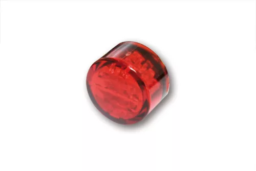 Stop Highsider Pin LED încastrat, Ø 20 mm, dispersor roșu, omologat E (bucată)