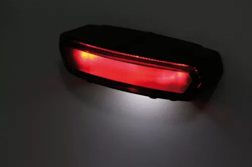 Stop Highsider Light Guide LED, negru, dispersor roșu, omologat E (bucată)