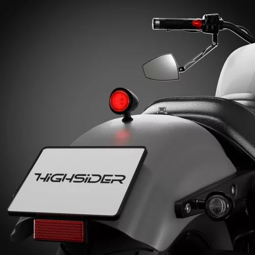 Stop Highsider Akron-X LED, negru/roșu, omologat E (bucată)