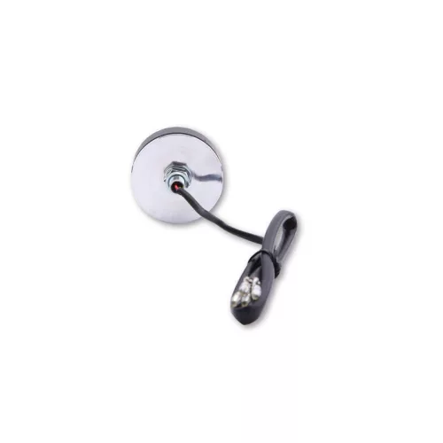 Stop Highsider Rocket LED, negru, dispersor fumuriu, omologat E (bucată)
