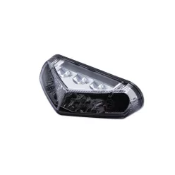   Stop Highsider LED cu lampă număr, prindere 2 șuruburi M4, negru, dispersor fumuriu, omologat E (bucată)