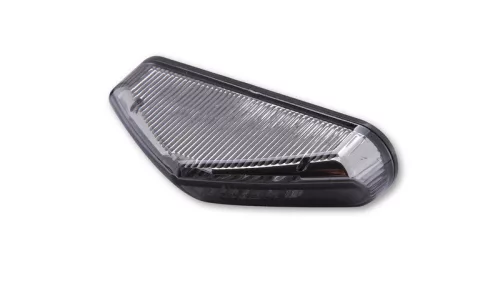 Stop Highsider LED cu lampă număr, prindere 2 șuruburi M4, negru, dispersor fumuriu, omologat E (bucată)