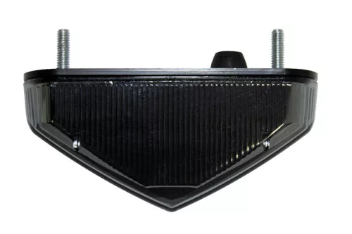 Stop Highsider LED cu lampă număr, prindere 2 șuruburi M4, negru, dispersor fumuriu, omologat E (bucată)