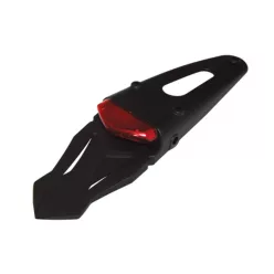   Stop Highsider LED cu lampă număr și ramă de plastic universală, negru, dispersor roșu, omologat E (bucată)