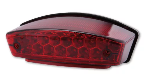 Stop Highsider Monster LED, negru, dispersor roșu, omologat E (bucată)