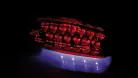Stop Highsider Monster LED, negru, dispersor roșu, omologat E (bucată)