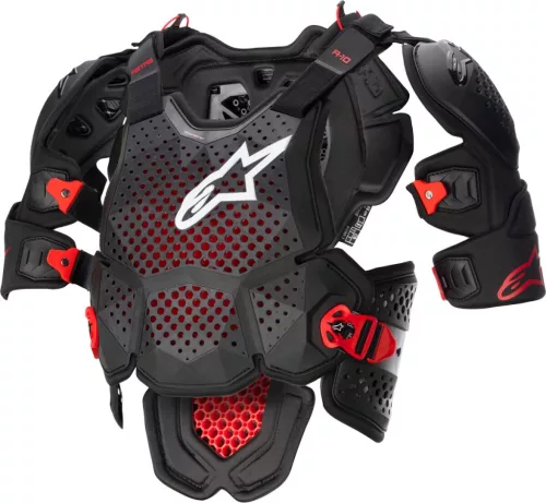 Protectie Piept Alpinestars A-10 v2 Full Chest Guard negru/rosu