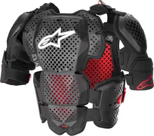 Protectie Piept Alpinestars A-10 v2 Full Chest Guard negru/rosu