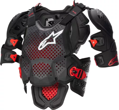 Protectie Piept Alpinestars A-10 v2 Full Chest Guard negru/rosu