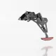 Suport număr Highsider Akron-RS fără lampă număr pentru Ducati Monster 797, 821, 1200