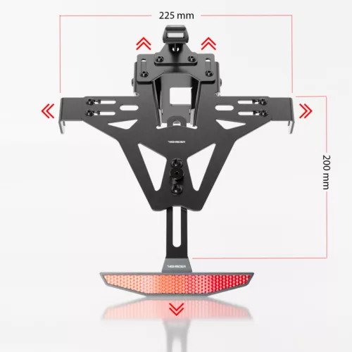 Suport număr Highsider Akron-RS Pro universal tip 8, cu lampă număr