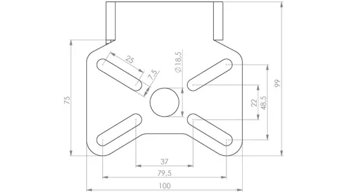 Suport număr Highsider Akron-RS Pro universal tip 8, cu lampă număr
