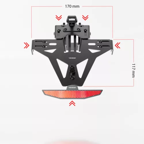 Suport număr Highsider Akron-RS Pro cu lampă număr pentru Yamaha XSR 125 2021-