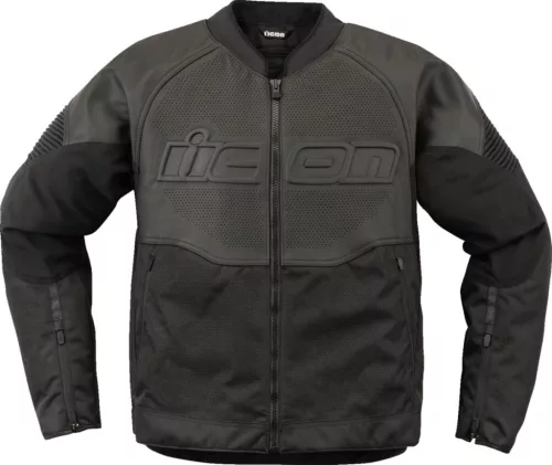 Geacă Icon Overlord3 Leather negru