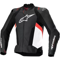 Geacă Alpinestars Missile v3 Airflow negru/alb/rosu fluo