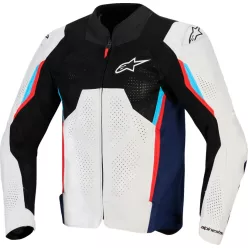 Geaca Alpinestars AST v3 Air alb/negru/albastru/rosu
