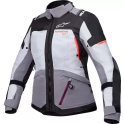 Geacă dama Alpinestars Andes v4 Drystar gri/negru/roz fluo