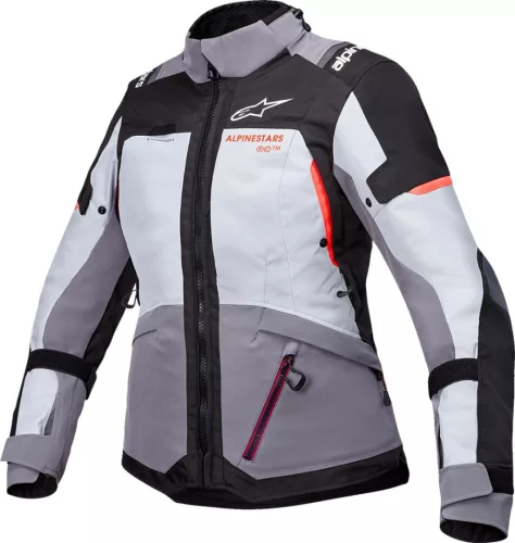 Geacă dama Alpinestars Andes v4 Drystar gri/negru/roz fluo
