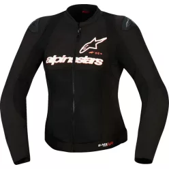 Geacă dama Alpinestars Stella SMX Air negru/alb/rosu fluo