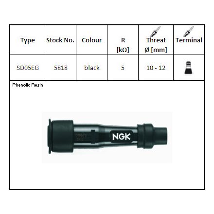 Ngk - Pipa Bachelita Sd05Eg