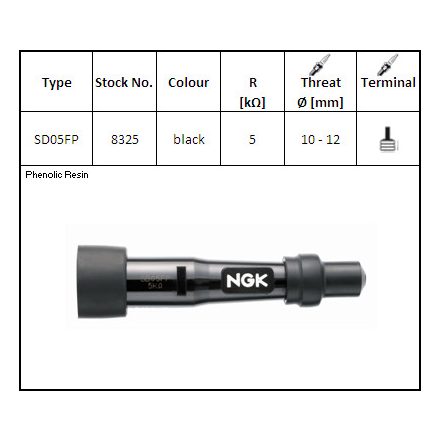 Ngk - Pipa Bachelita Sd05Fp