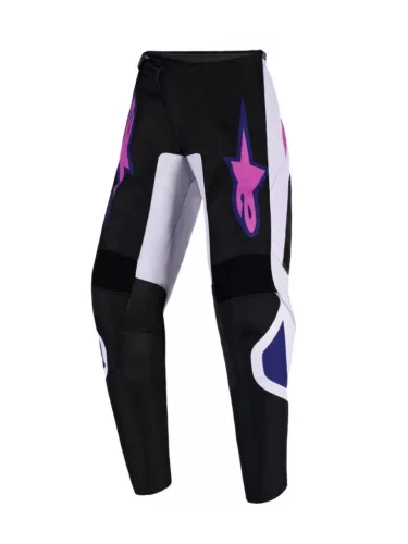 Pantaloni Cross copii Alpinestars Fluid Grid negru/gri/mov