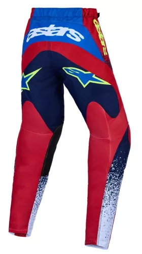 Pantaloni Cross copii Alpinestars Fluid Drag albastru/bleumarin/rosu/alb