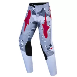   Pantaloni Cross copii Alpinestars Fluid Lone gri/camuflaj/roșu