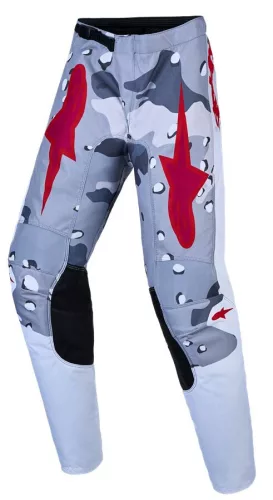 Pantaloni Cross copii Alpinestars Fluid Lone gri/camuflaj/roșu
